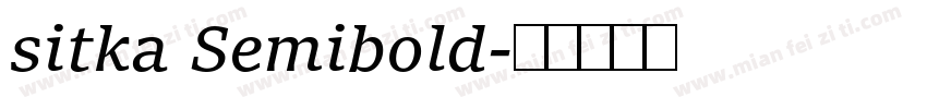 sitka Semibold字体转换